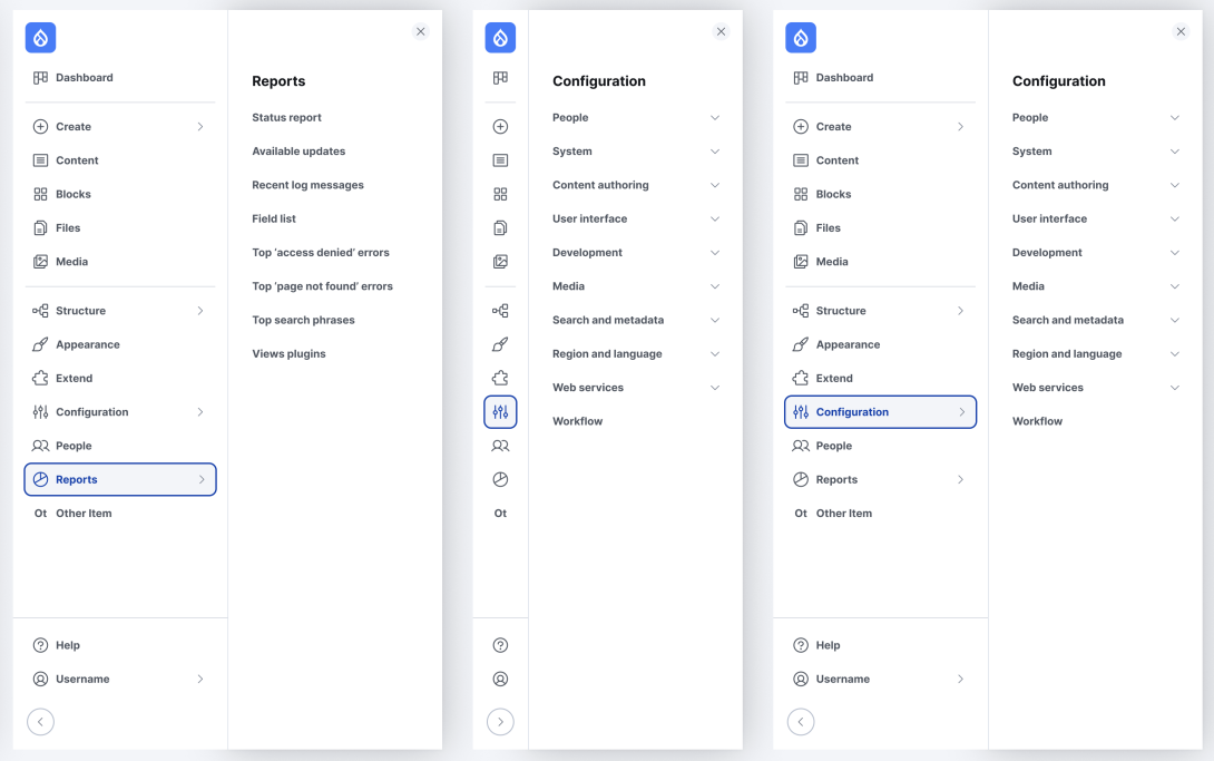 Drupal New Navigation